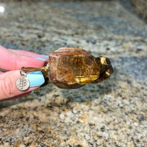 Bourbon and bowties brown stone bracelet